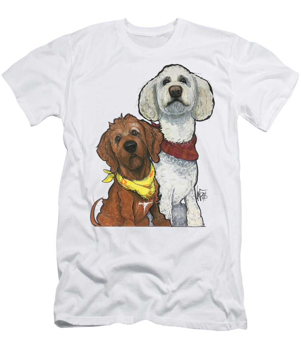 Meyer 4772 T-Shirt featuring the drawing Meyer 4772 by Canine Caricatures By John LaFree