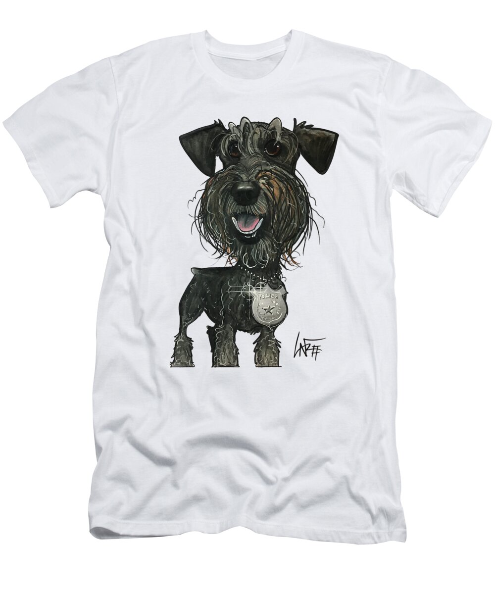 Meyers 4452 T-Shirt featuring the drawing Meyers 4452 by Canine Caricatures By John LaFree