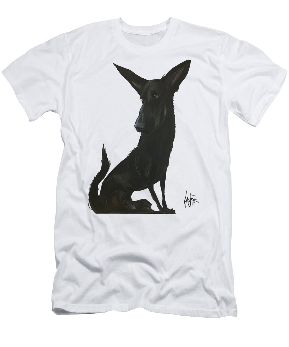 Mireles T-Shirt featuring the drawing Mireles RUBY by Canine Caricatures By John LaFree