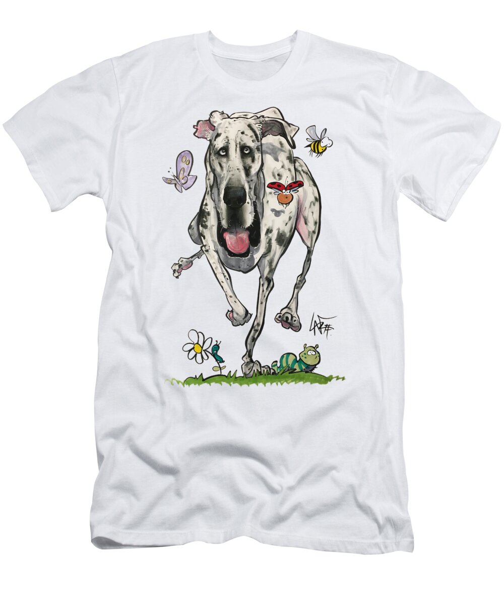 Mitchell T-Shirt featuring the drawing Mitchell 4121 by Canine Caricatures By John LaFree