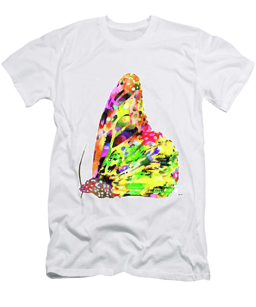 Monarch Butterfly T-Shirt featuring the mixed media Monarch Butterfly by Daniel Janda