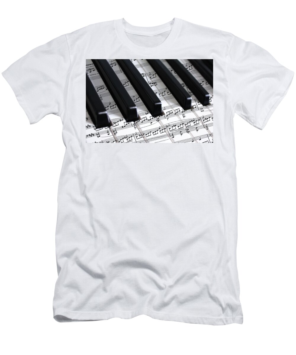 Piano T-Shirt featuring the photograph Moonlight Sonata by Iryna Goodall