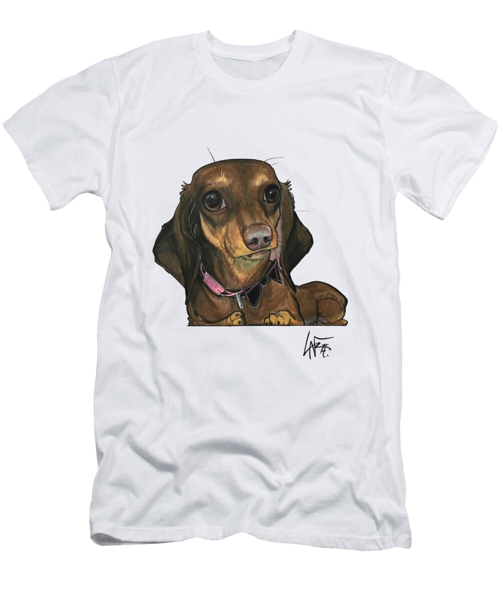 Morrison T-Shirt featuring the drawing Morrison 4377 by Canine Caricatures By John LaFree