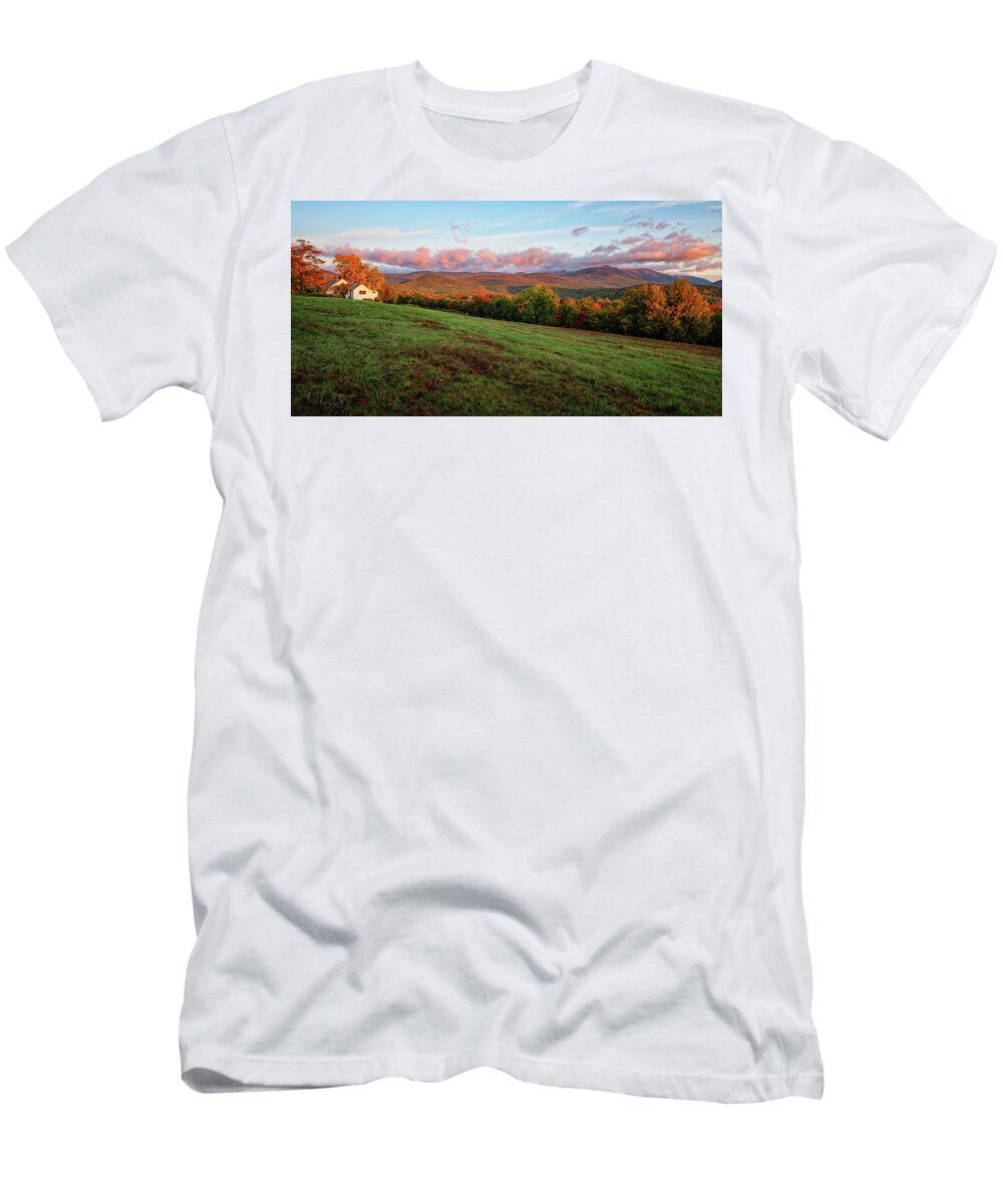 Clouds T-Shirt featuring the photograph Mountain View by Jeff Sinon