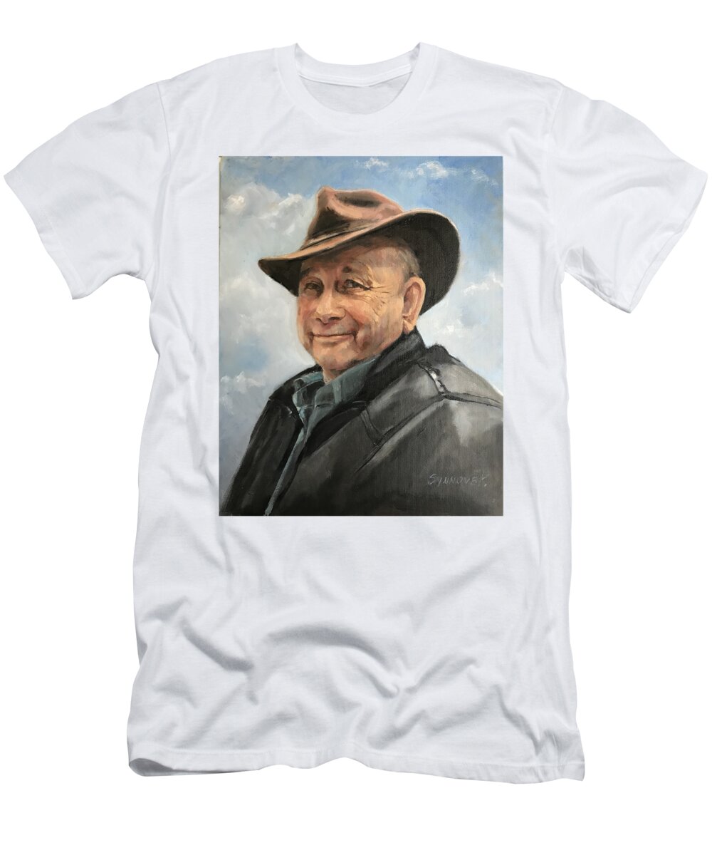 Portrait T-Shirt featuring the painting Mr. Timm by Synnove Pettersen