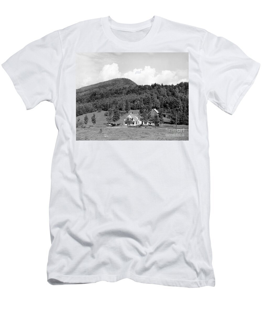 Mt. Agassiz T-Shirt featuring the photograph Mt. Agassiz store, White Mountains, New Hampshire 1908 by Zalman Latzkovich