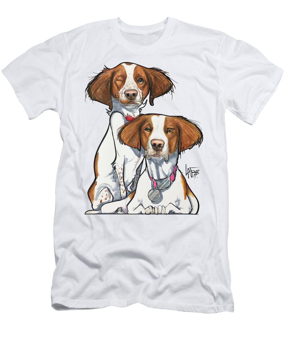 Mullarky 4796 T-Shirt featuring the drawing Mullarky 4796 by Canine Caricatures By John LaFree