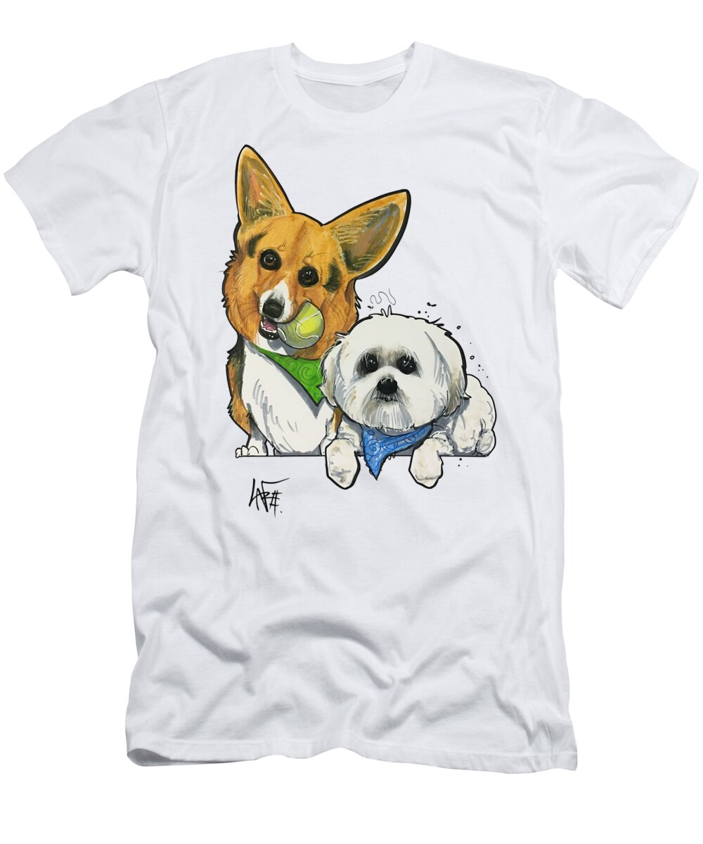 Muller 4559 T-Shirt featuring the drawing Muller 4559 by Canine Caricatures By John LaFree
