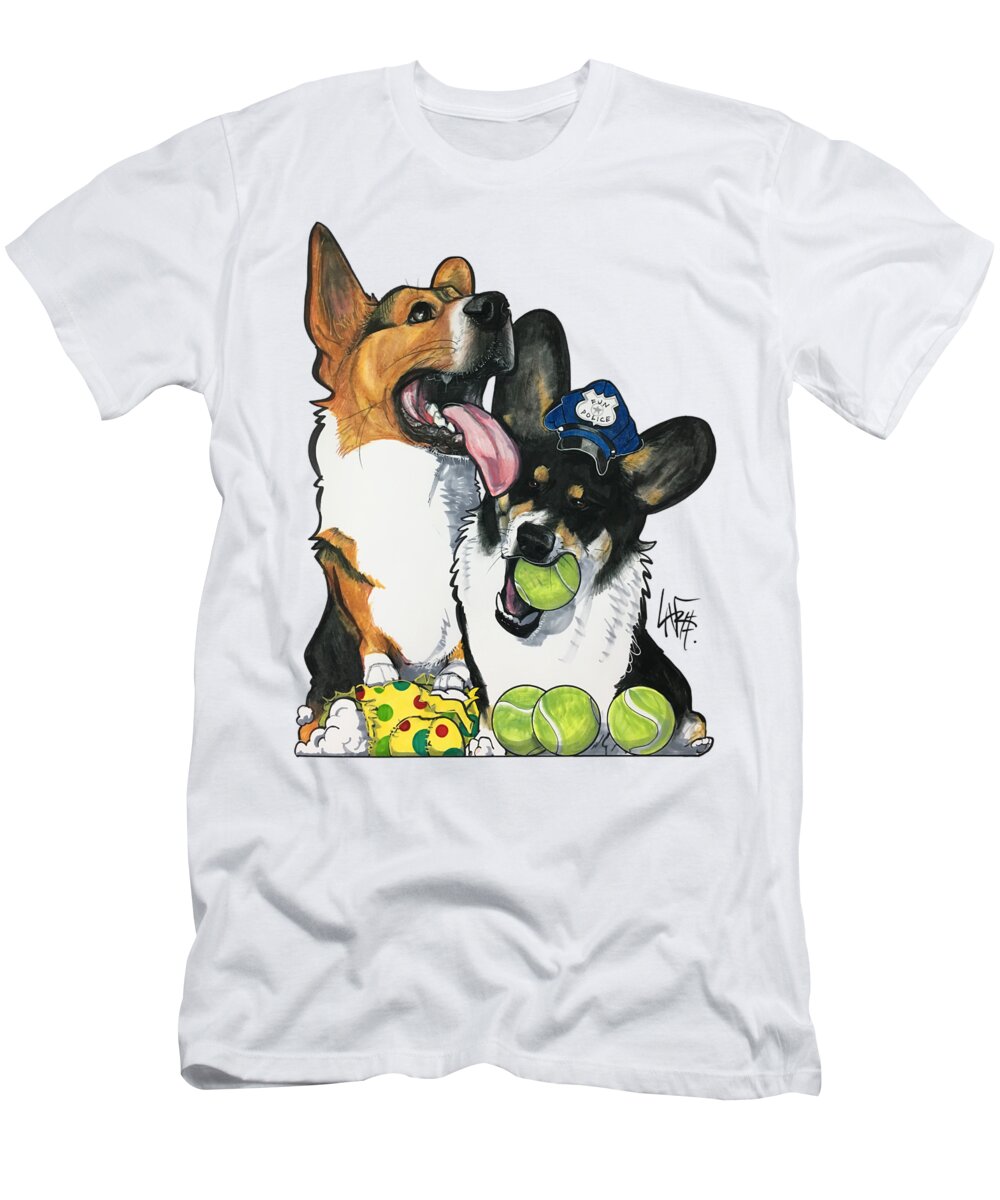 Muller T-Shirt featuring the drawing Muller 4841 by Canine Caricatures By John LaFree