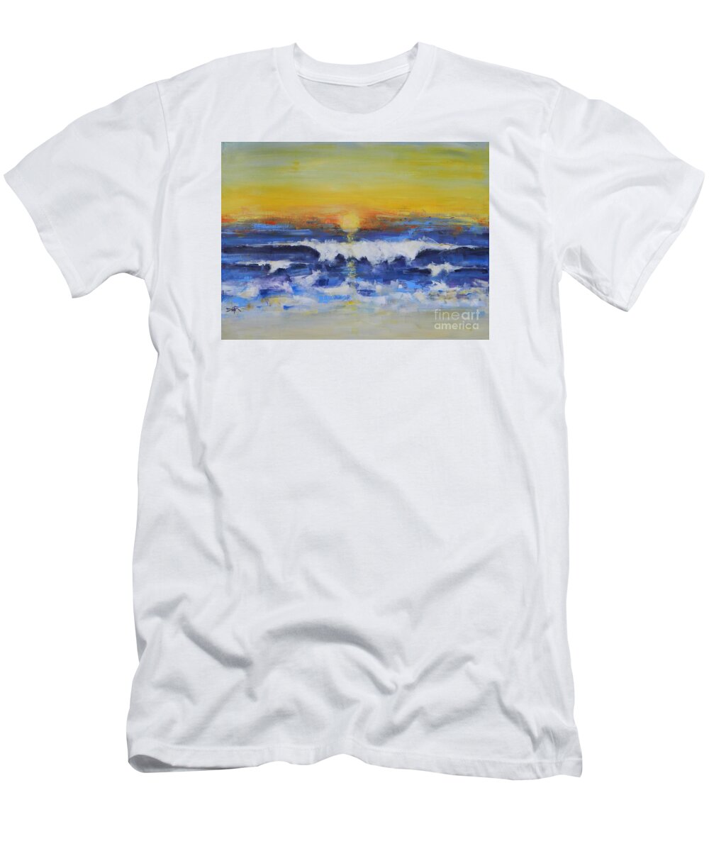 Ocean T-Shirt featuring the painting My Happy Place by Dan Campbell