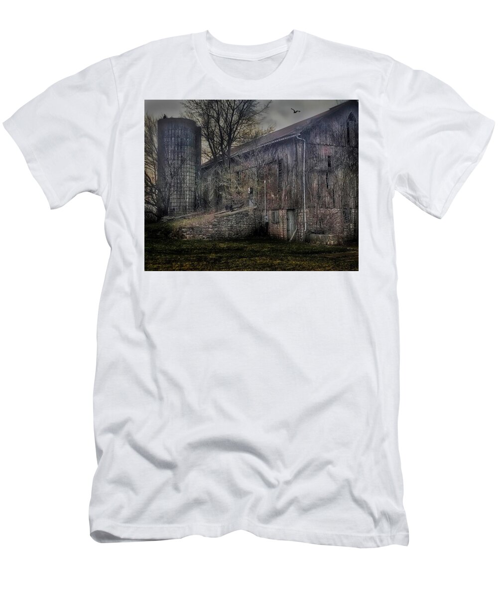  T-Shirt featuring the photograph Mysterious Barn by Jack Wilson