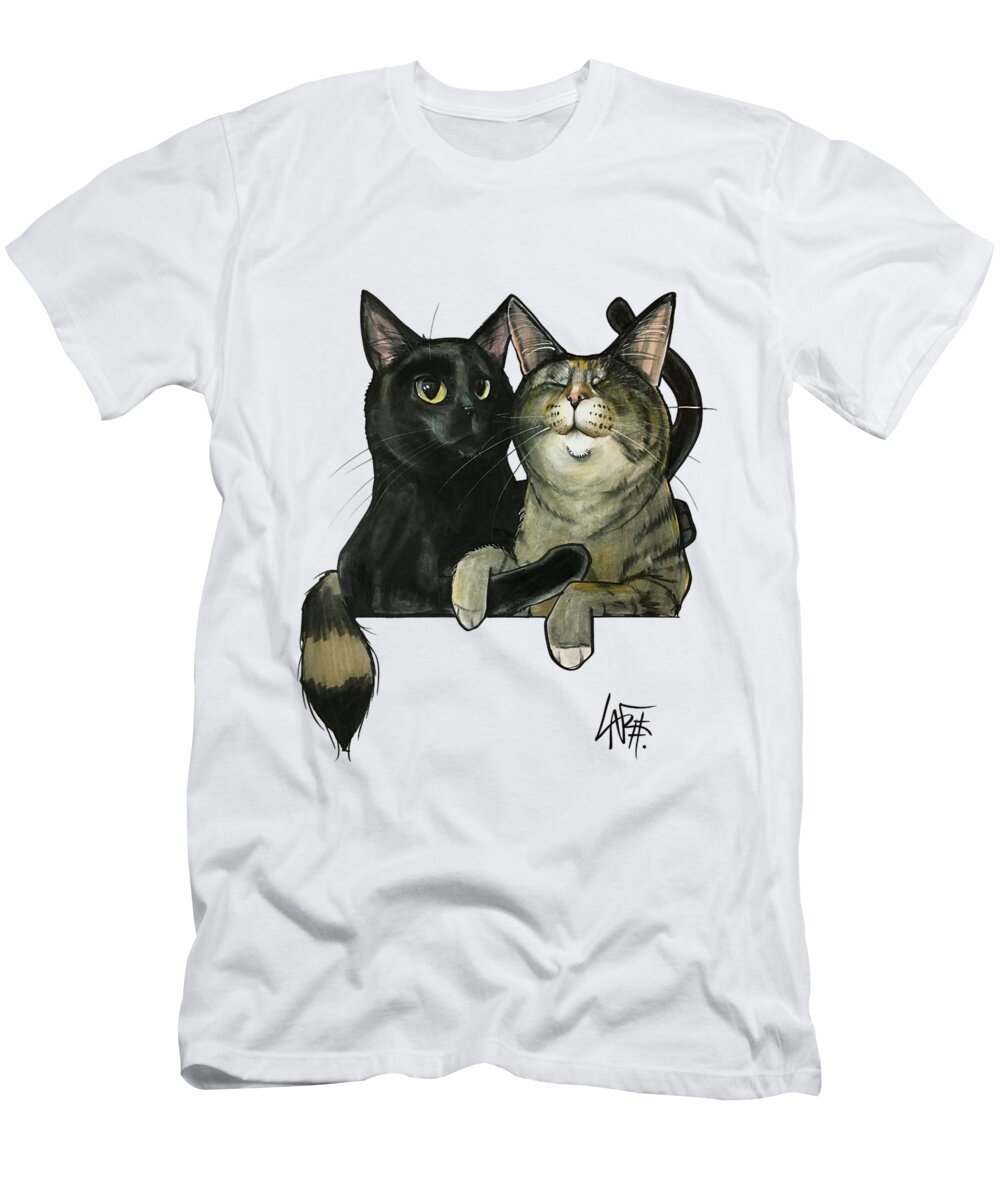 Nichols 4437 T-Shirt featuring the drawing Nichols 4437 by Canine Caricatures By John LaFree