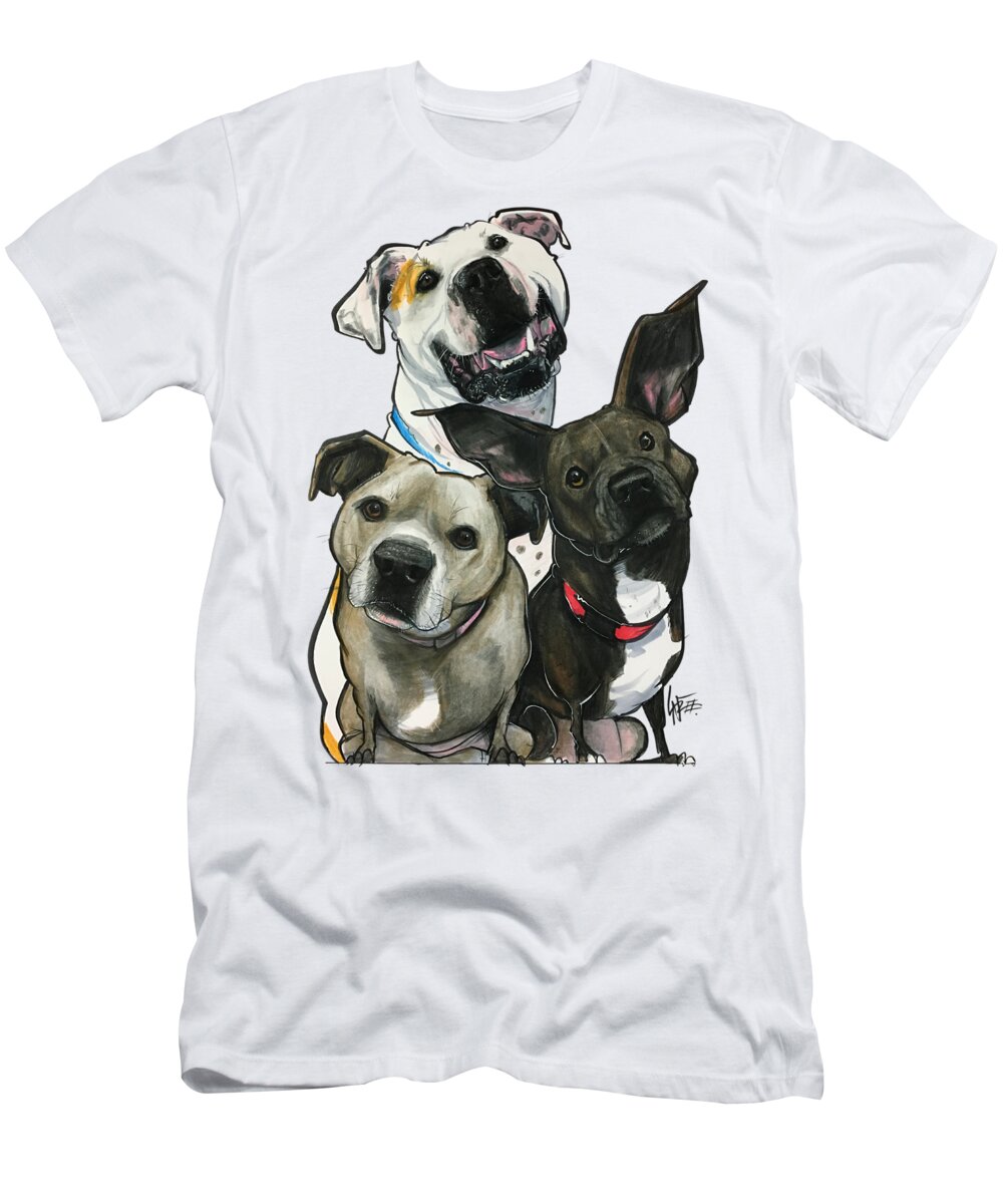 Nofsinger 4750 T-Shirt featuring the drawing Nofsinger 4750 by Canine Caricatures By John LaFree