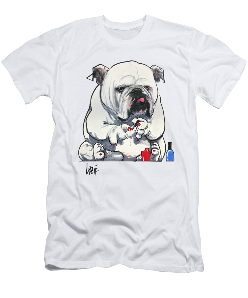 Owens T-Shirt featuring the drawing Owens 5228 by Canine Caricatures By John LaFree
