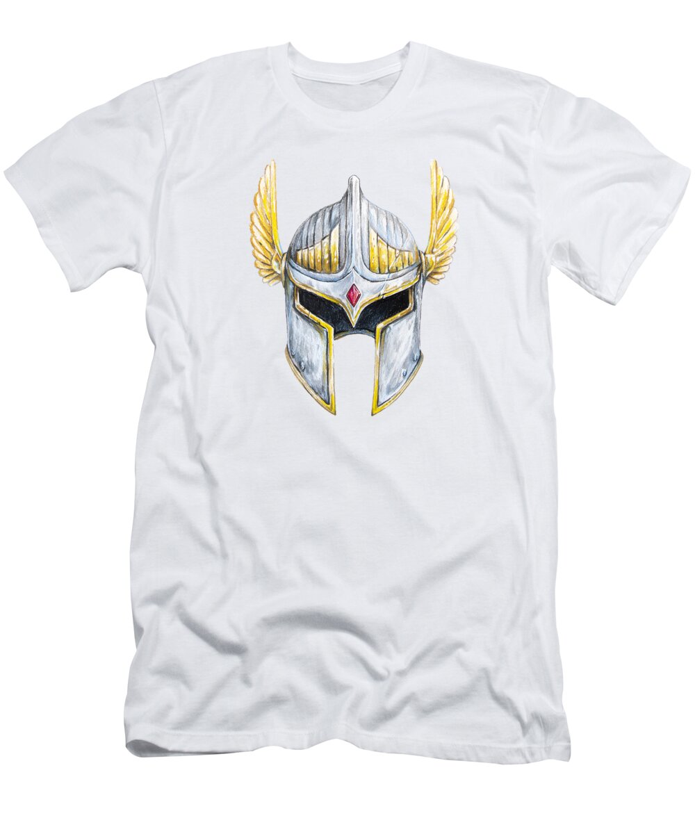 Paladin T-Shirt featuring the drawing Paladin by Aaron Spong