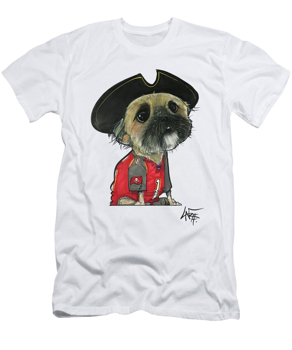 Phillips 4557 T-Shirt featuring the drawing Phillips 4557 by Canine Caricatures By John LaFree