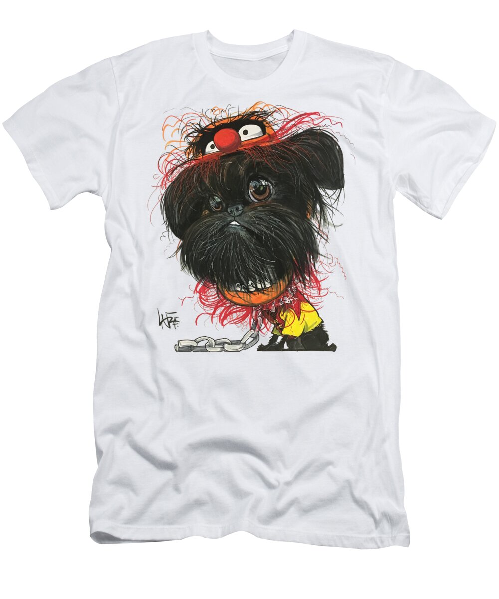 Potter T-Shirt featuring the drawing Potter 4998 by Canine Caricatures By John LaFree