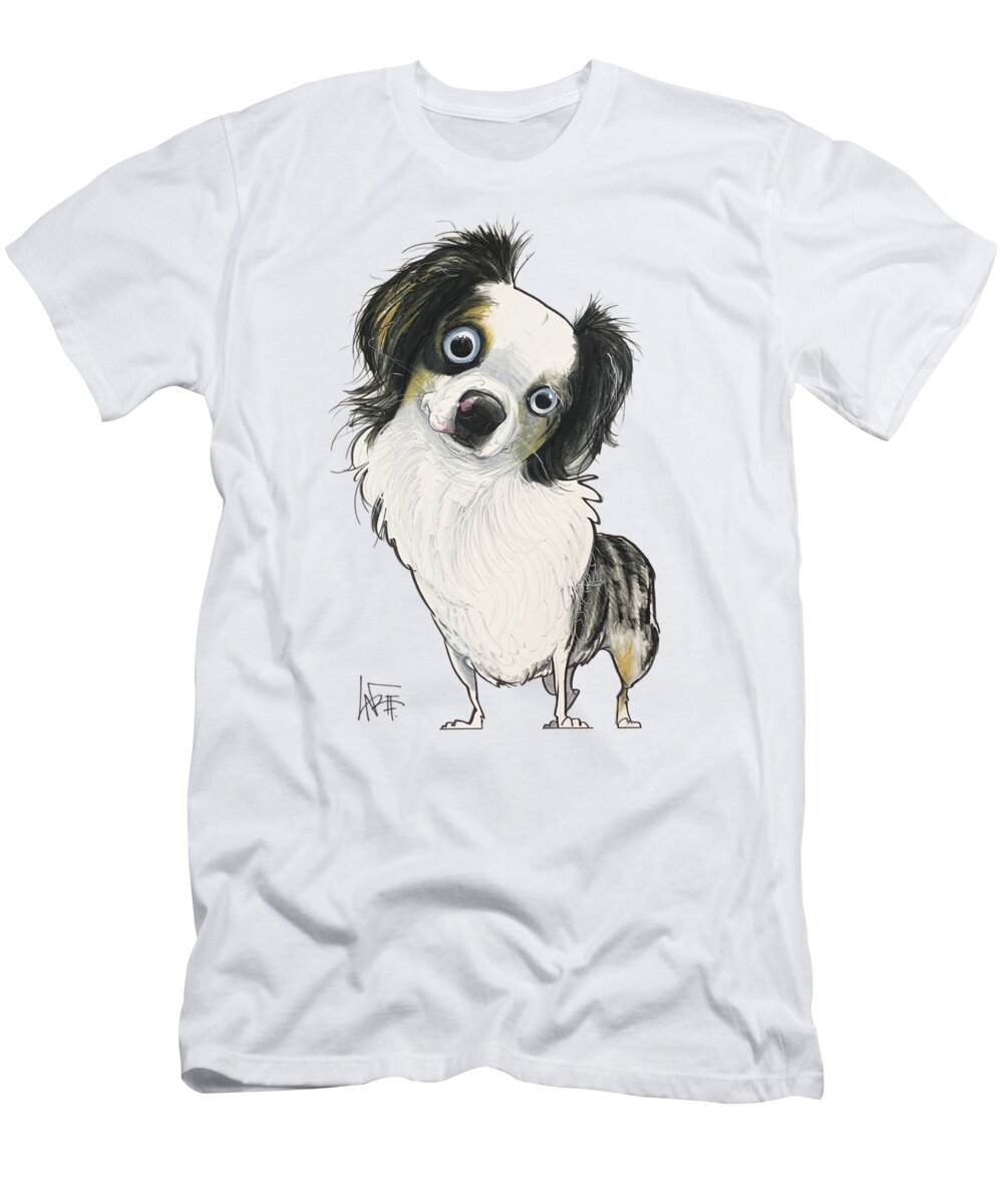 Pratt T-Shirt featuring the drawing Pratt 5232 by Canine Caricatures By John LaFree