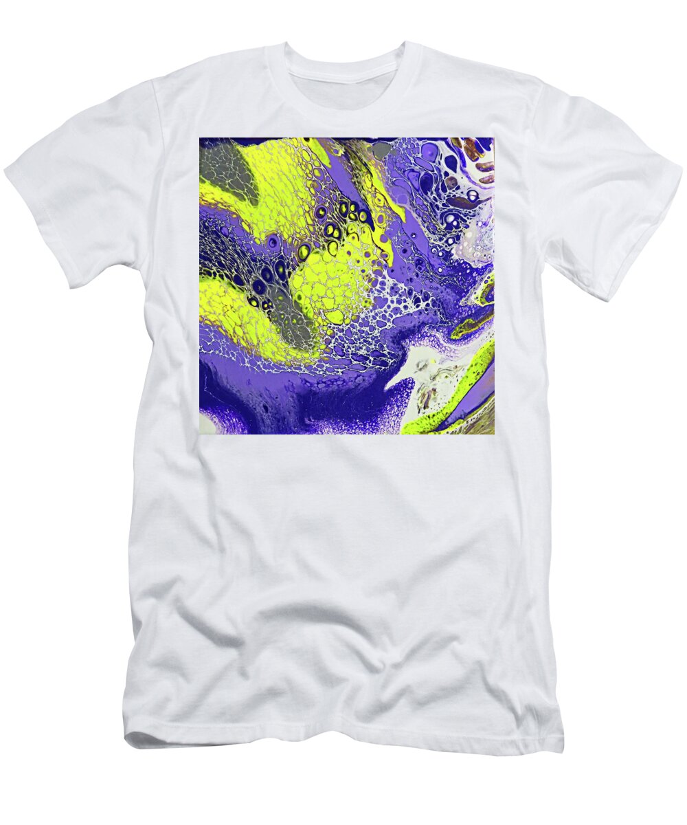 Abstract Painting T-Shirt featuring the photograph Purple and Yellow by Steve DaPonte
