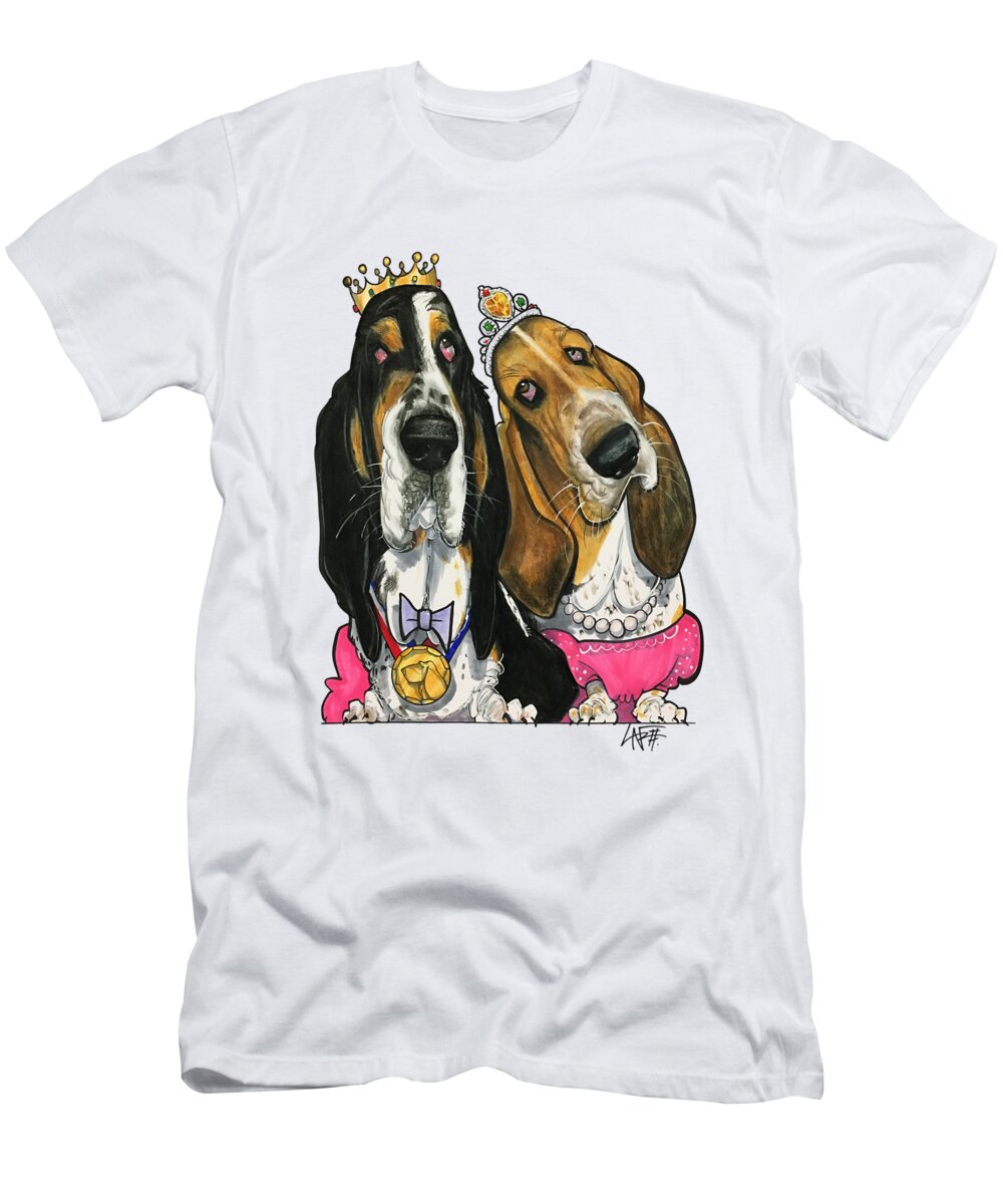 Puskas 4506 T-Shirt featuring the drawing Puskas 4506 by Canine Caricatures By John LaFree