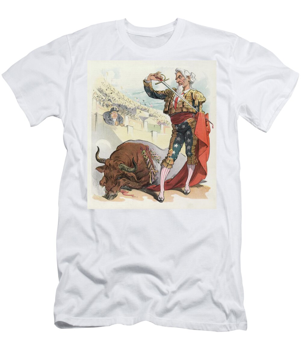 Bullfight T-Shirt featuring the painting Ready For The Next by Udo Keppler