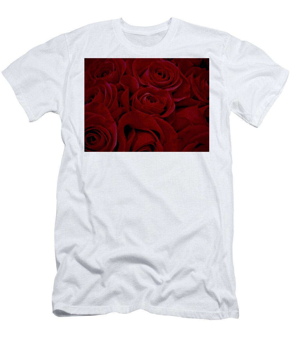 Roses T-Shirt featuring the photograph Sea of Red by Elizabeth Tillar