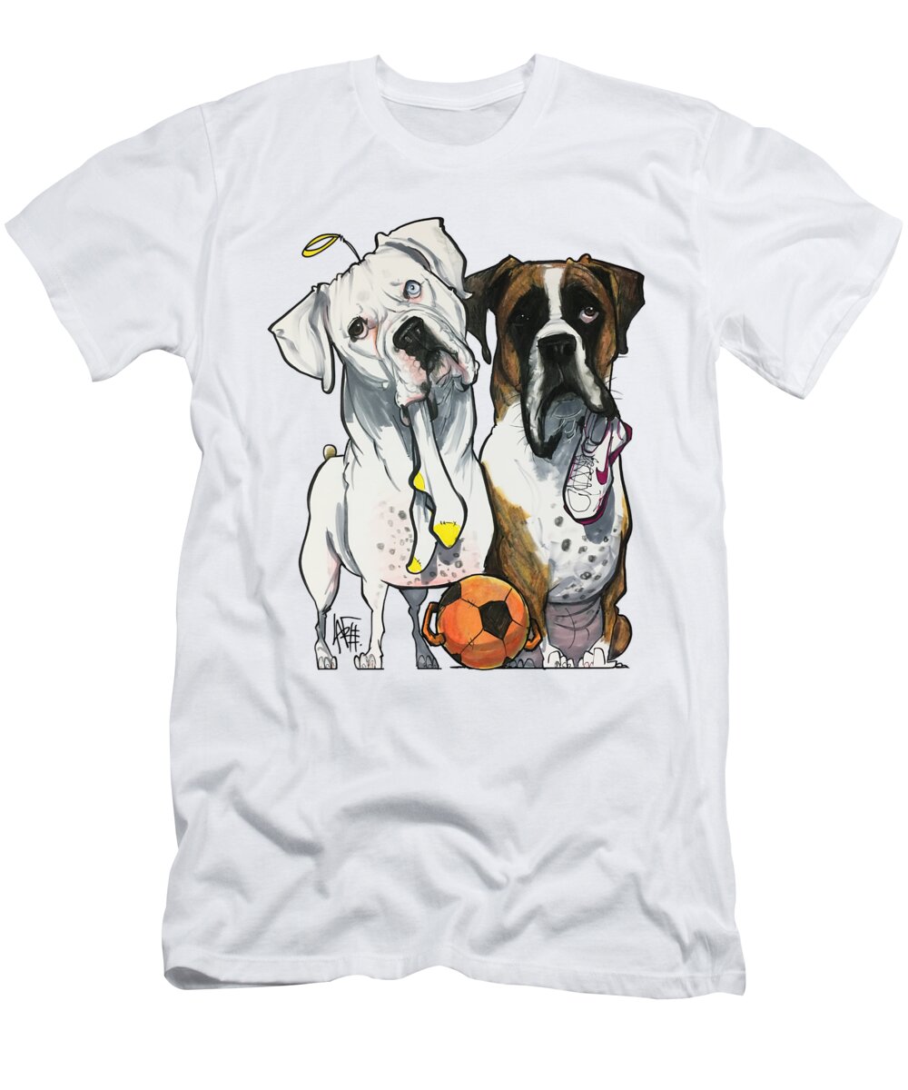 Richter 4543 T-Shirt featuring the drawing Richter 4543 by Canine Caricatures By John LaFree