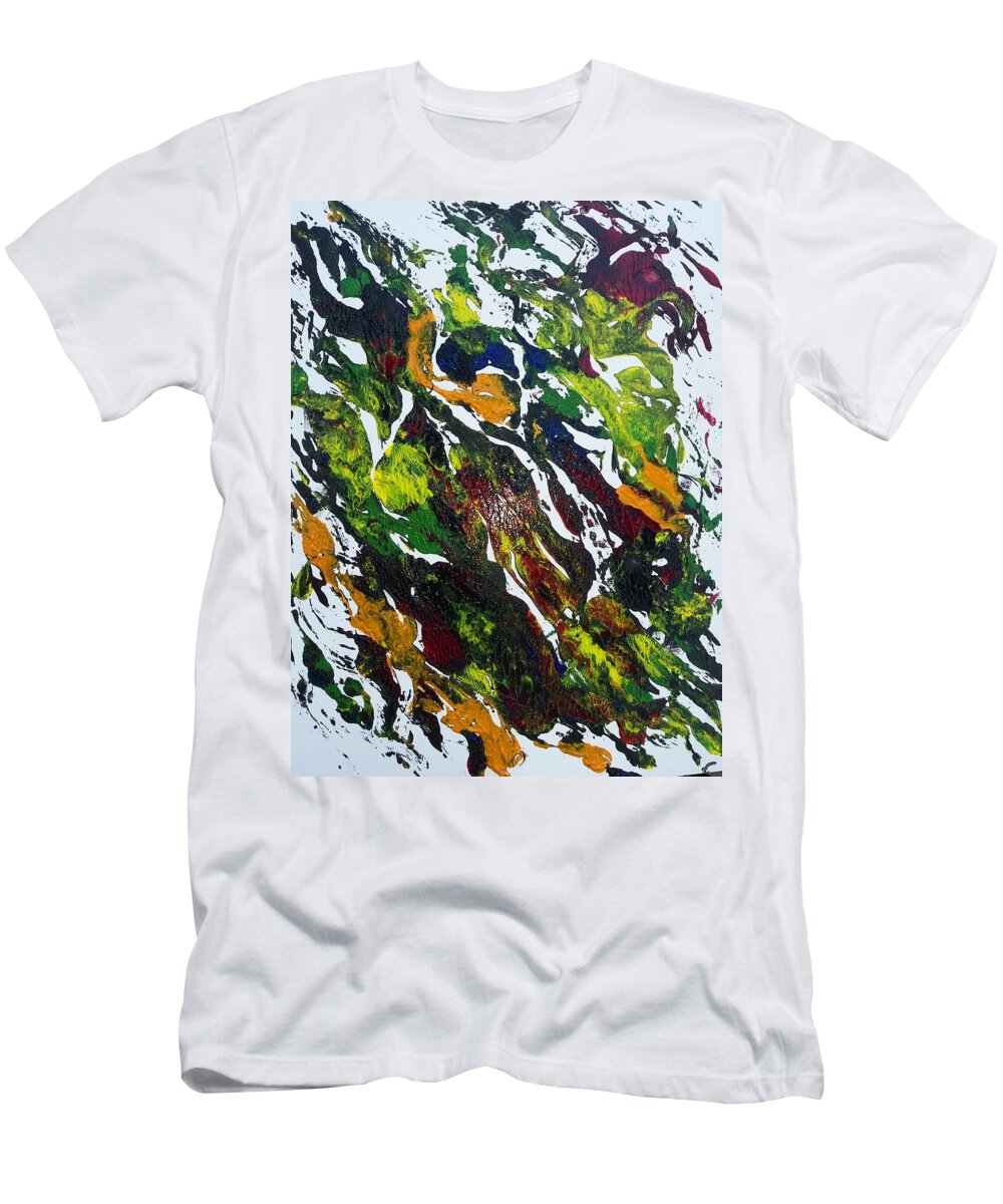 Rivers T-Shirt featuring the painting Rivers and Valleys by Leigh Odom