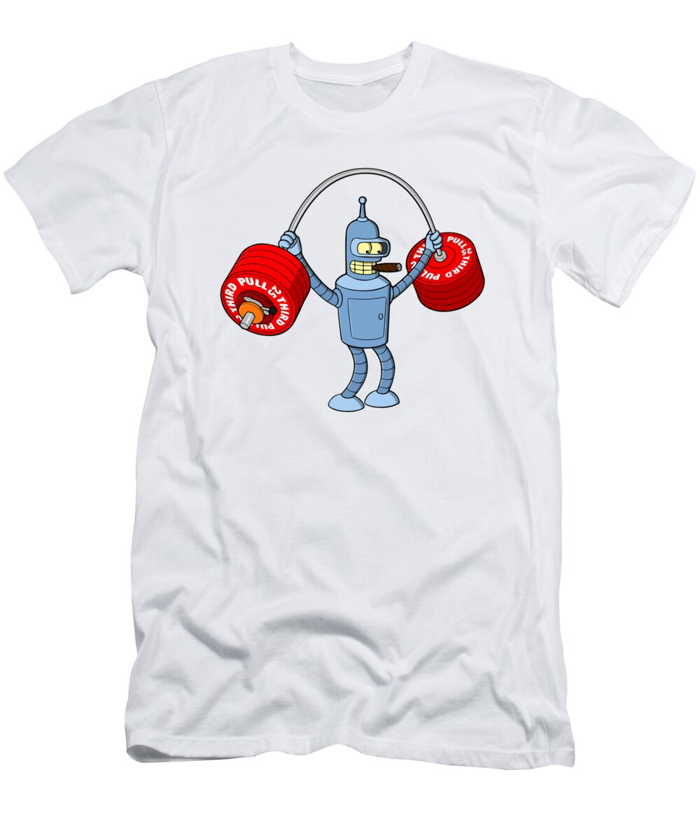 dybde bent Fugtig Robot futurama Weight Lifting T-Shirt by Santhana Ya - Pixels
