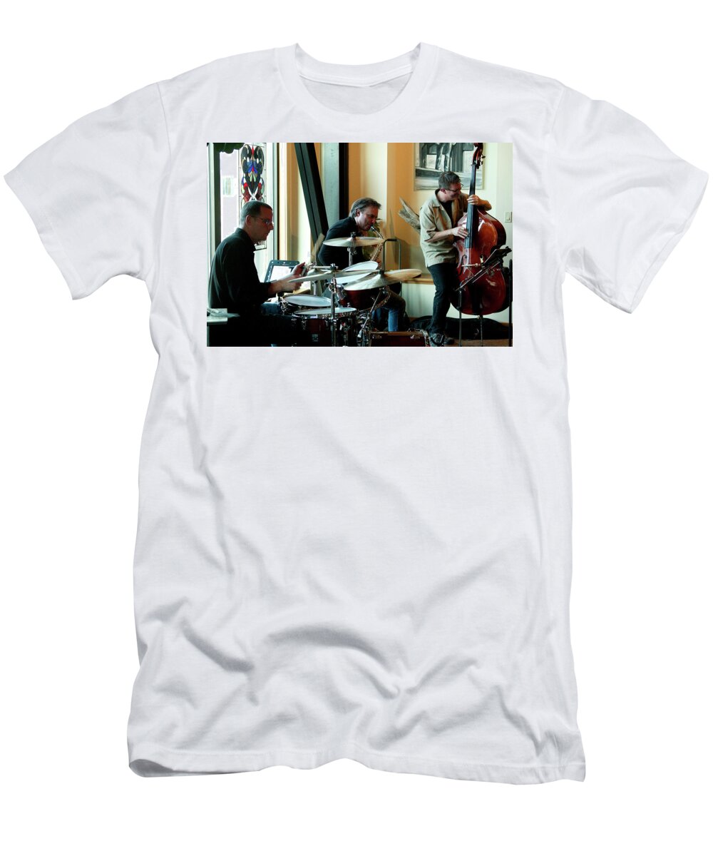 Jazz T-Shirt featuring the photograph Ron Kieper Trio 5 by Lee Santa