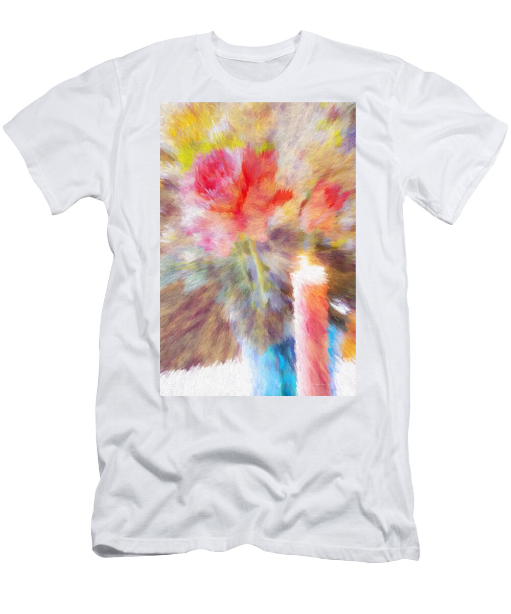 Rose T-Shirt featuring the photograph Rose Glow Burst One by Diane Lindon Coy