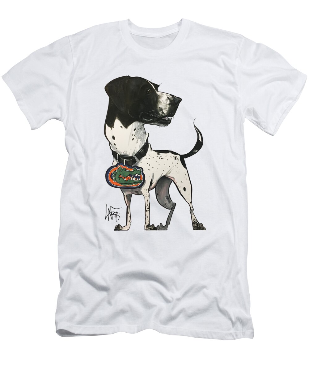Salazar T-Shirt featuring the drawing Salazar 4380 by Canine Caricatures By John LaFree