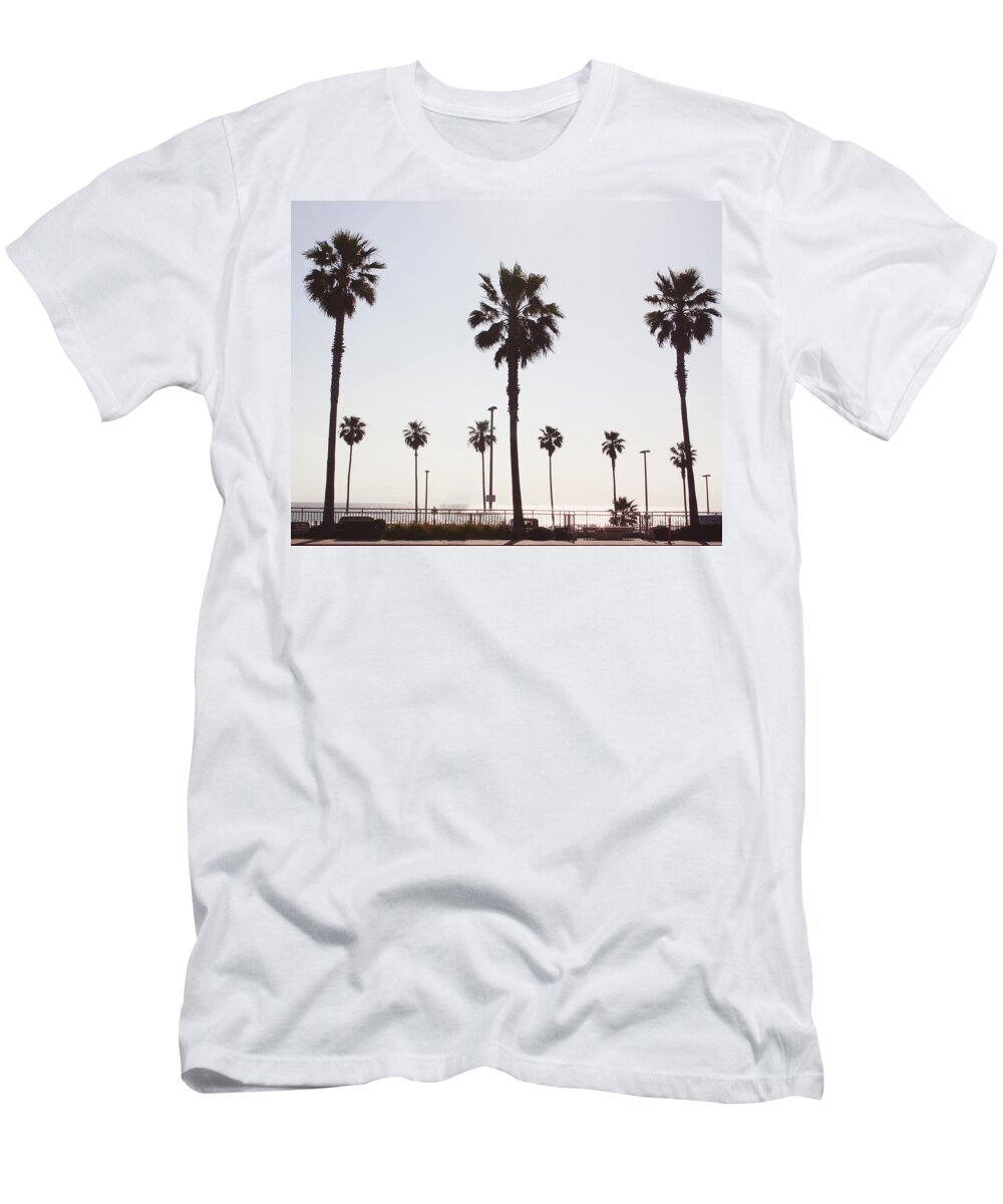 Santa Monica T-Shirt featuring the photograph Santa Monica- Photography by Linda Woods by Linda Woods