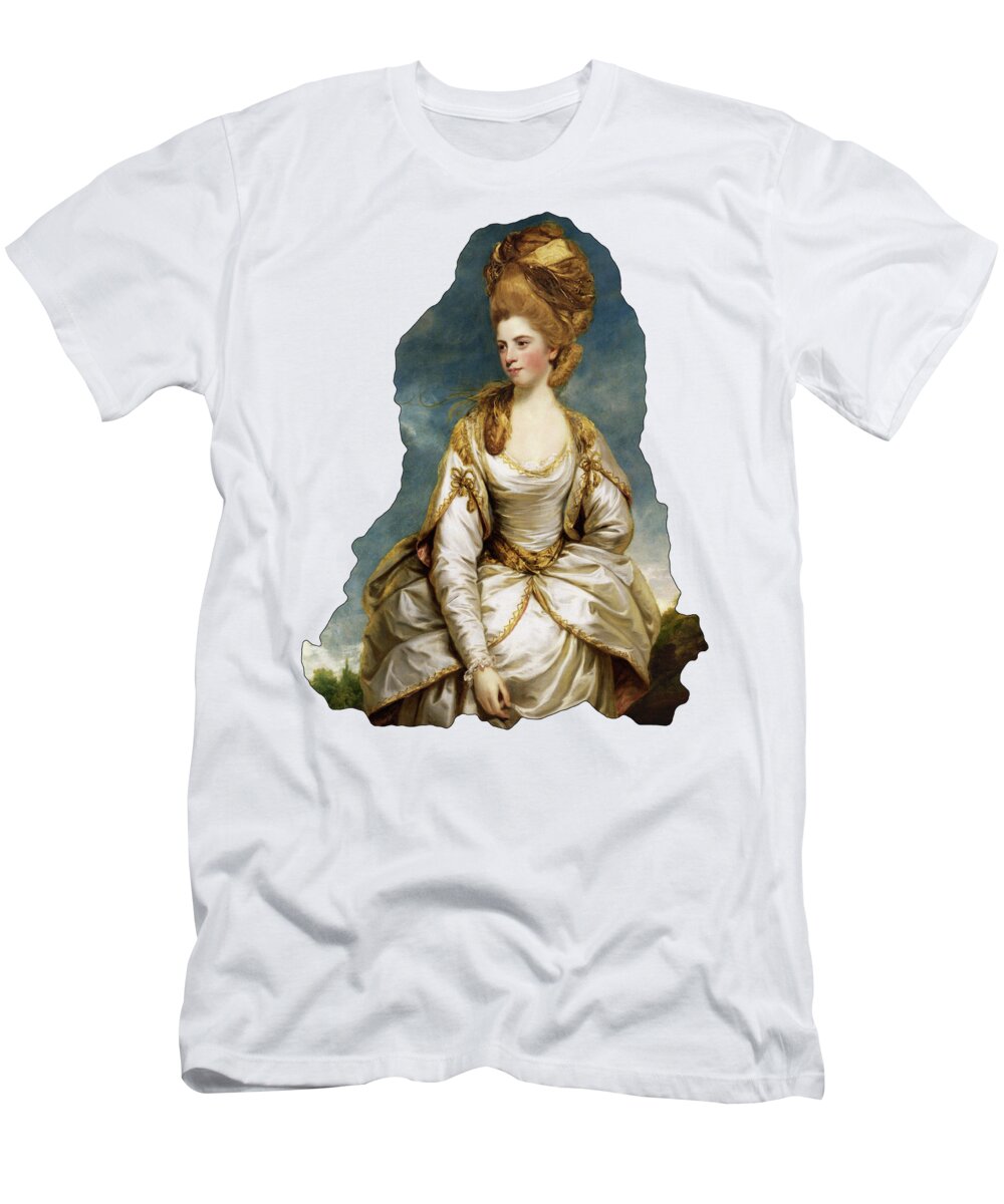 Sarah Campbell T-Shirt featuring the painting Sarah Campbell by Joshua Reynolds by Rolando Burbon