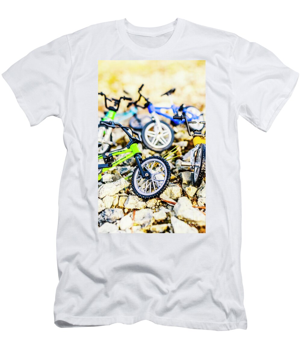 Biking T-Shirt featuring the photograph Scaled mountain adventure by Jorgo Photography