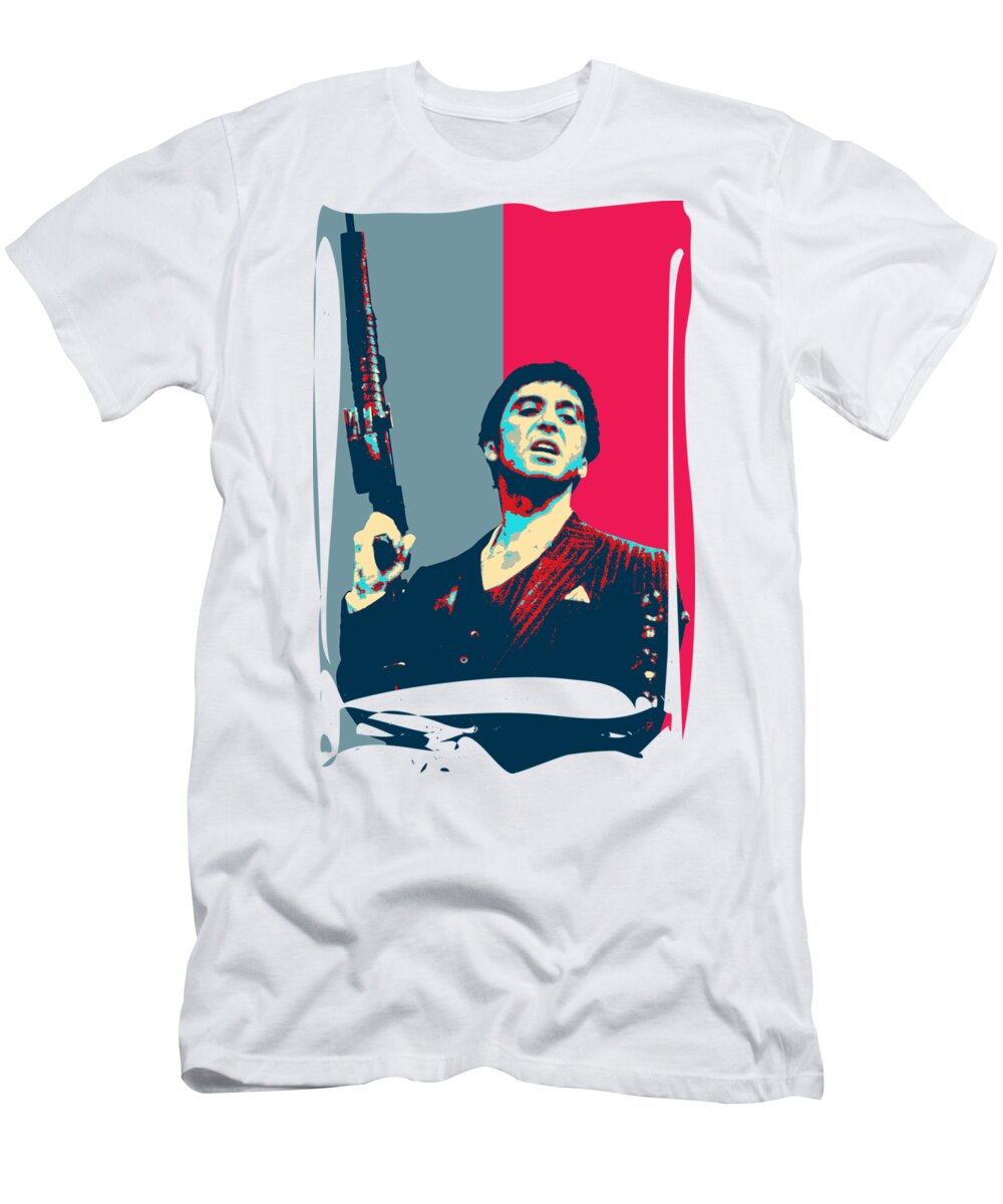 Scarface - Tony Montana - Say Hello to my Little Friend T-Shirt by Serge  Averbukh - Pixels Merch