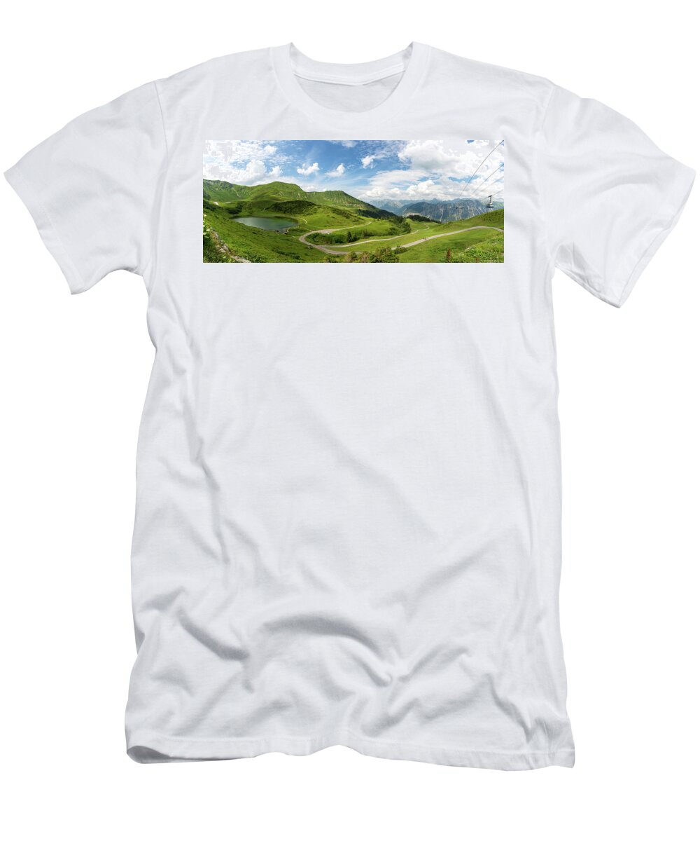 Photography T-Shirt featuring the photograph Schlappoldsee, Allgaeu Alps by Andreas Levi