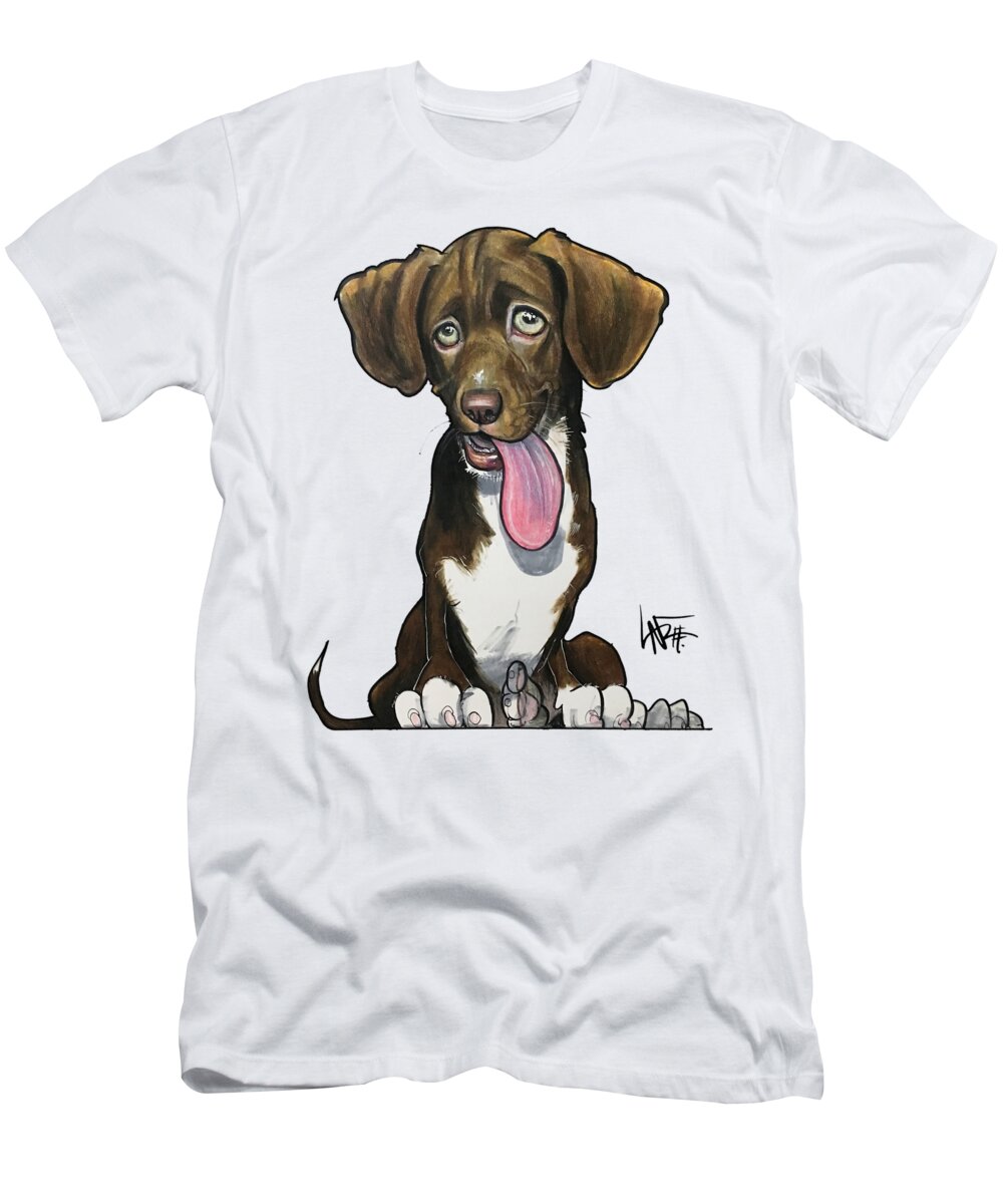 Schultz T-Shirt featuring the drawing Schultz 5103 by Canine Caricatures By John LaFree