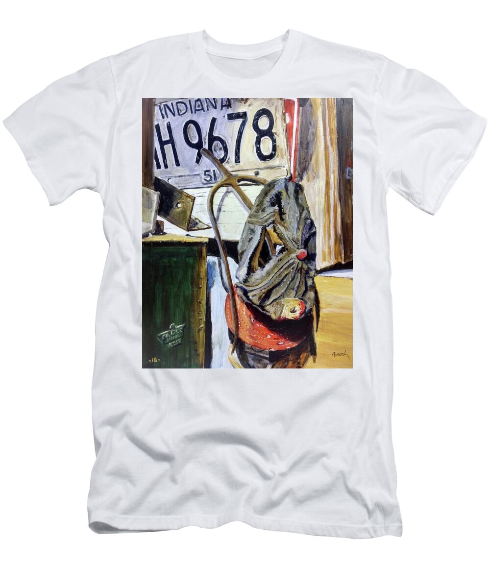Americana T-Shirt featuring the painting Self Portrait by William Brody
