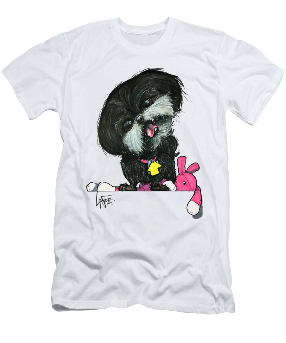 Sharp 4744 T-Shirt featuring the drawing Sharp 4744 by Canine Caricatures By John LaFree