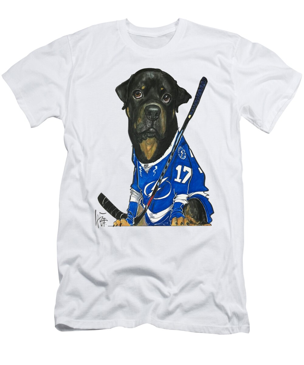 Sharpe 4757 T-Shirt featuring the drawing Sharpe 4757 by Canine Caricatures By John LaFree