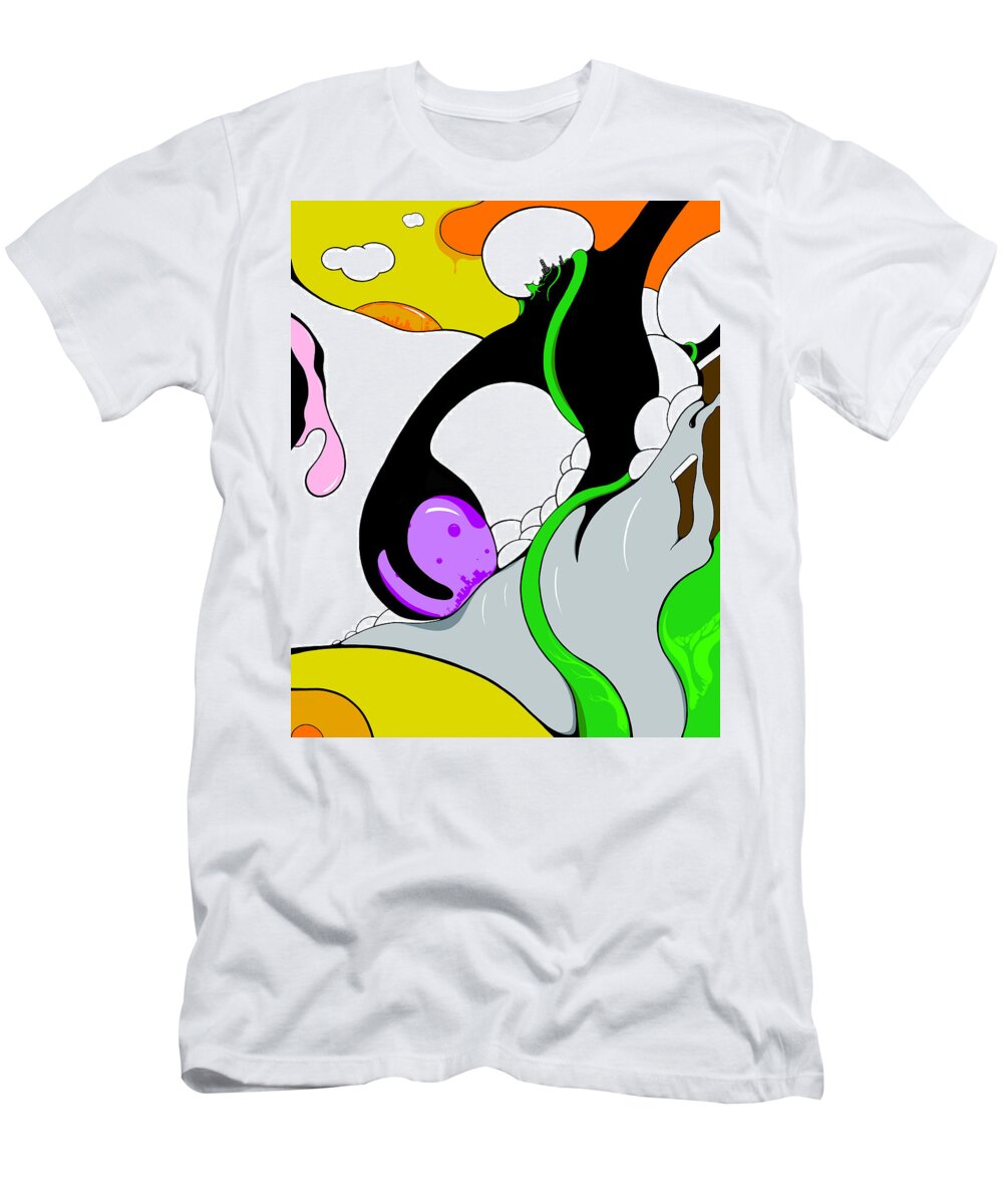 Vine T-Shirt featuring the drawing Sim Cities by Craig Tilley