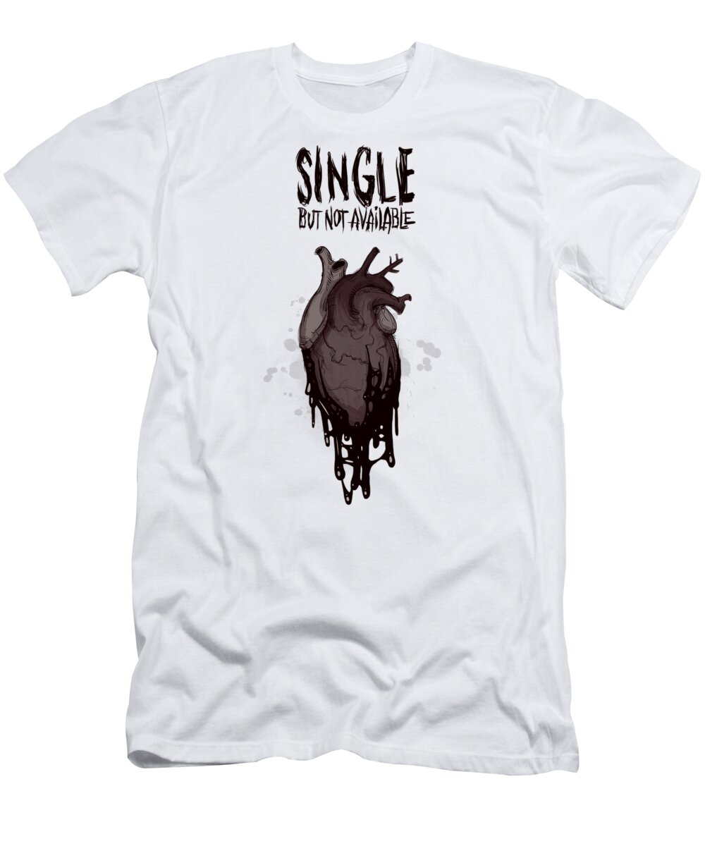 Single T-Shirt featuring the drawing Single by Ludwig Van Bacon