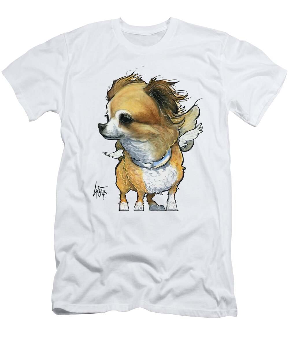 Singleton T-Shirt featuring the drawing Singleton 4812 by Canine Caricatures By John LaFree