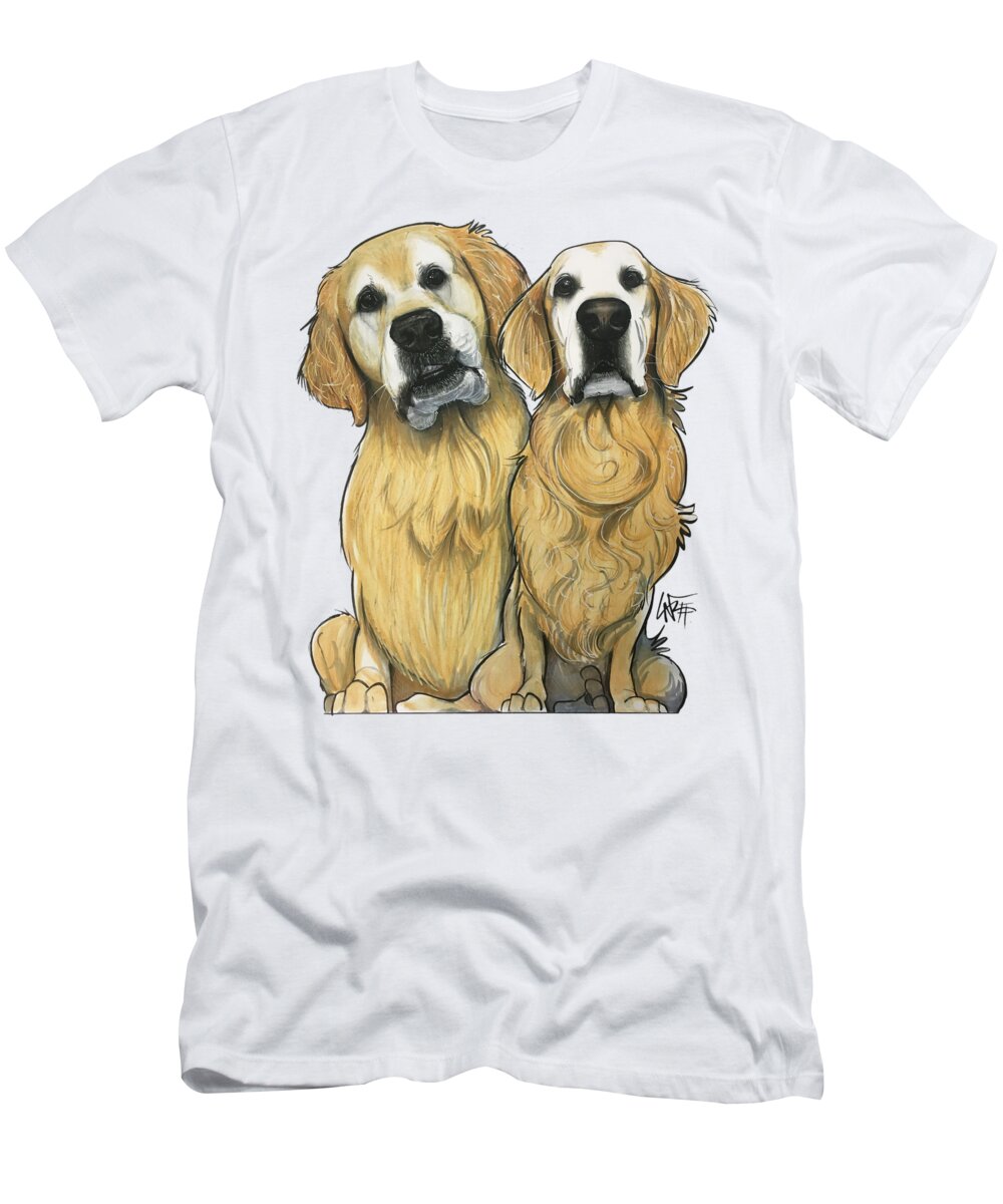 Skinner T-Shirt featuring the drawing Skinner 5201 by Canine Caricatures By John LaFree