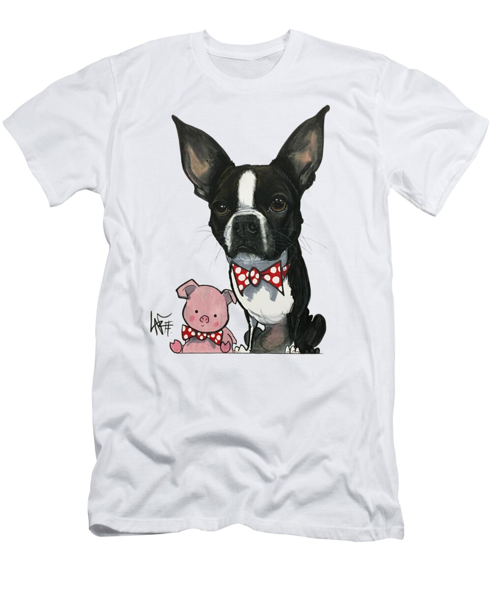 Slagel T-Shirt featuring the drawing Slagel 5143 by Canine Caricatures By John LaFree