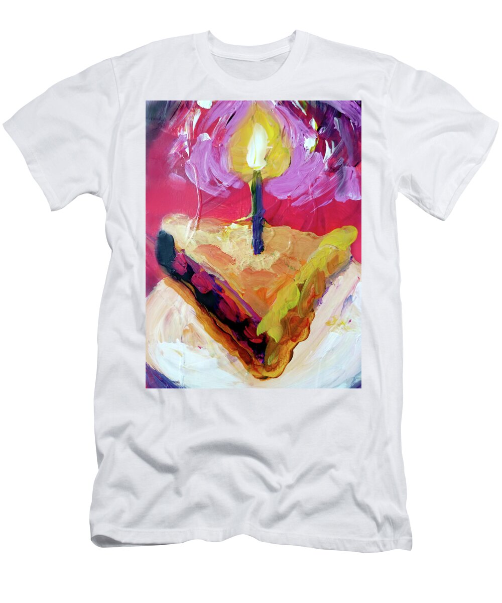 Pie T-Shirt featuring the painting Slice of Pie by Tilly Strauss