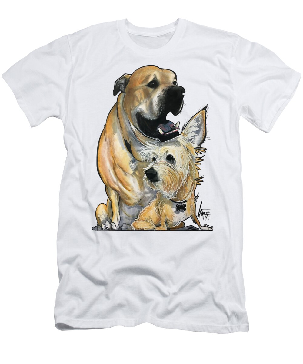 Smith T-Shirt featuring the drawing Smith 4323 by Canine Caricatures By John LaFree