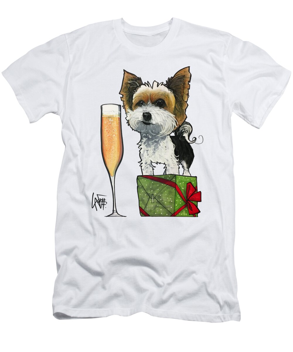 Smith 4459 T-Shirt featuring the drawing Smith 4459 by Canine Caricatures By John LaFree