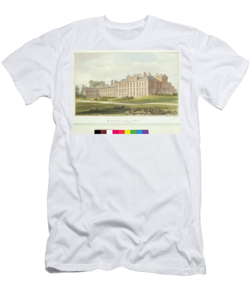 Royal Residence T-Shirt featuring the painting South East View Of Kensington Palace, 1826 by John Buckler